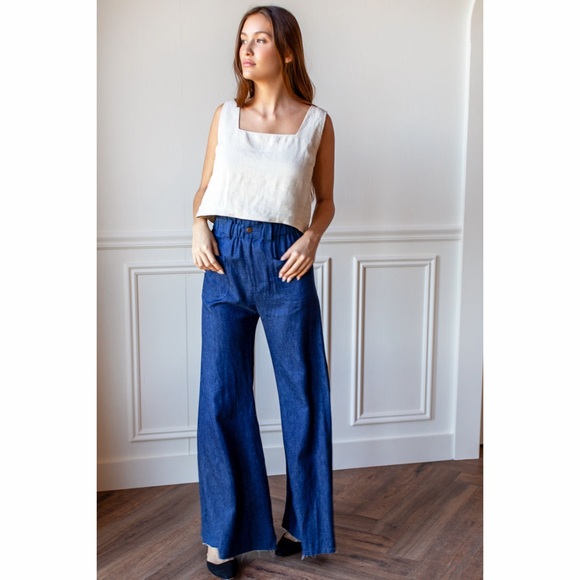 Emerson Fry TULIP WIDE LEG - INDIGO HEMP ORGANIC - Picture 2 of 10